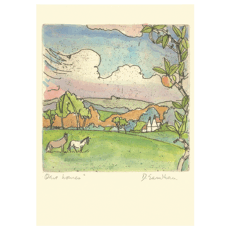 Oast House card by Daphne Sandham