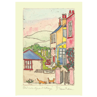 Old Coastguard Cottage card by Daphne Sandham