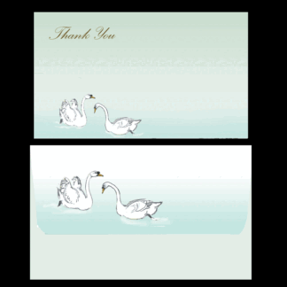 Swan Lake Thank You Card Stationery Set