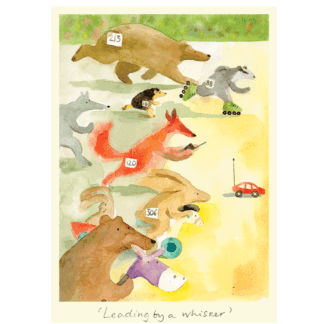 Leading by a Whisker Card