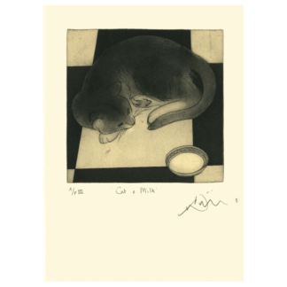 Q24 Cat and Milk by Julian Williams