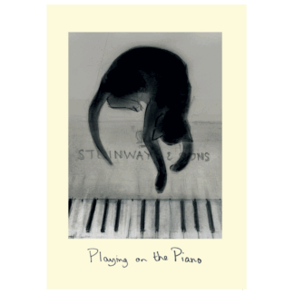 Playing on the Piano Card