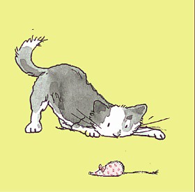 Kitten and Mouse mini card