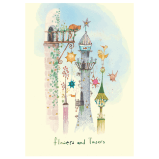 Flowers and Towers Card