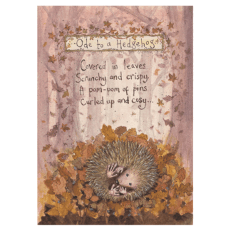 Ode To A Hedgehog card